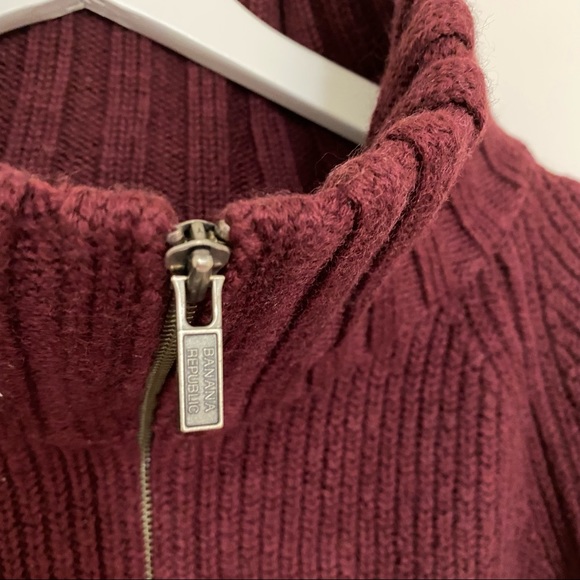 Banana Republic 100% Merino Wool Zip-Up Sweater - Picture 4 of 5
